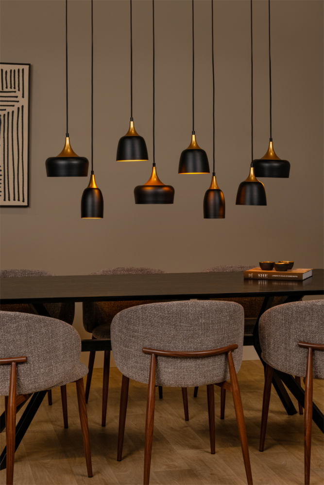 Lucide CHAYANNE - Hanglamp - 8xE14 - Zwart