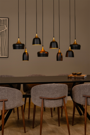 Lucide CHAYANNE - Hanglamp - 8xE14 - Zwart