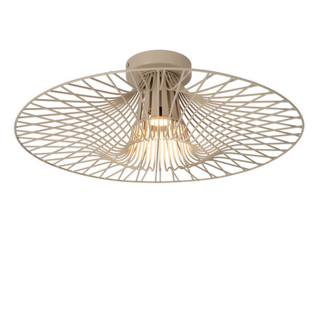 Lucide ELLIS - Plafonnière - Ø 50 cm - 1xE27 - Taupe - Essential Lucide ELLIS - Plafonnière - Ø 50 cm - 1xE27 - Taupe - Essential