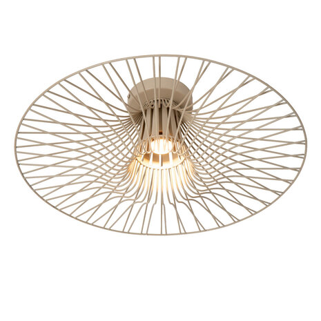 Lucide ELLIS - Plafonnière - Ø 50 cm - 1xE27 - Taupe - Essential Lucide ELLIS - Plafonnière - Ø 50 cm - 1xE27 - Taupe - Essential