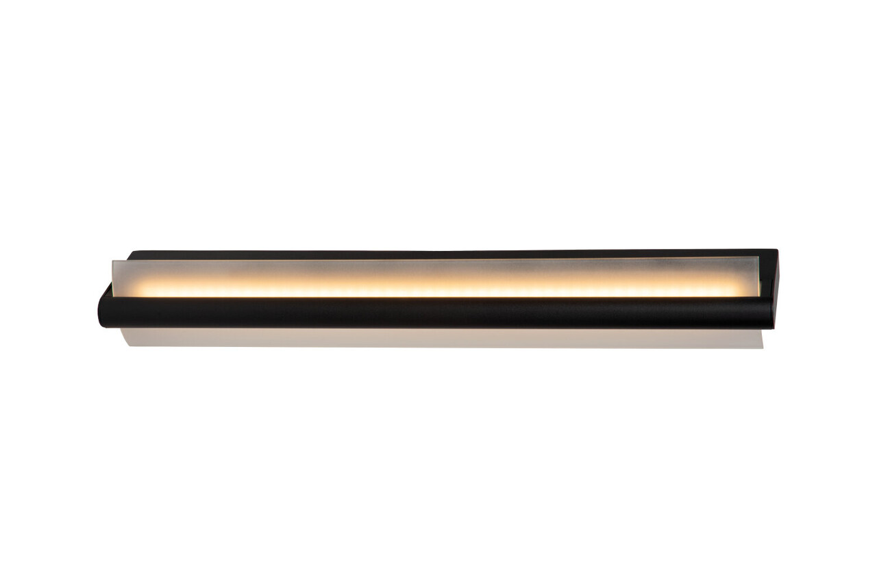 Lucide WANDA - Wandlamp Badkamer - LED - 1x19W 3000K - IP44 - Zwart