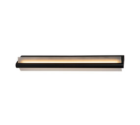Lucide WANDA - Wandlamp Badkamer - LED - 1x19W 3000K - IP44 - Zwart