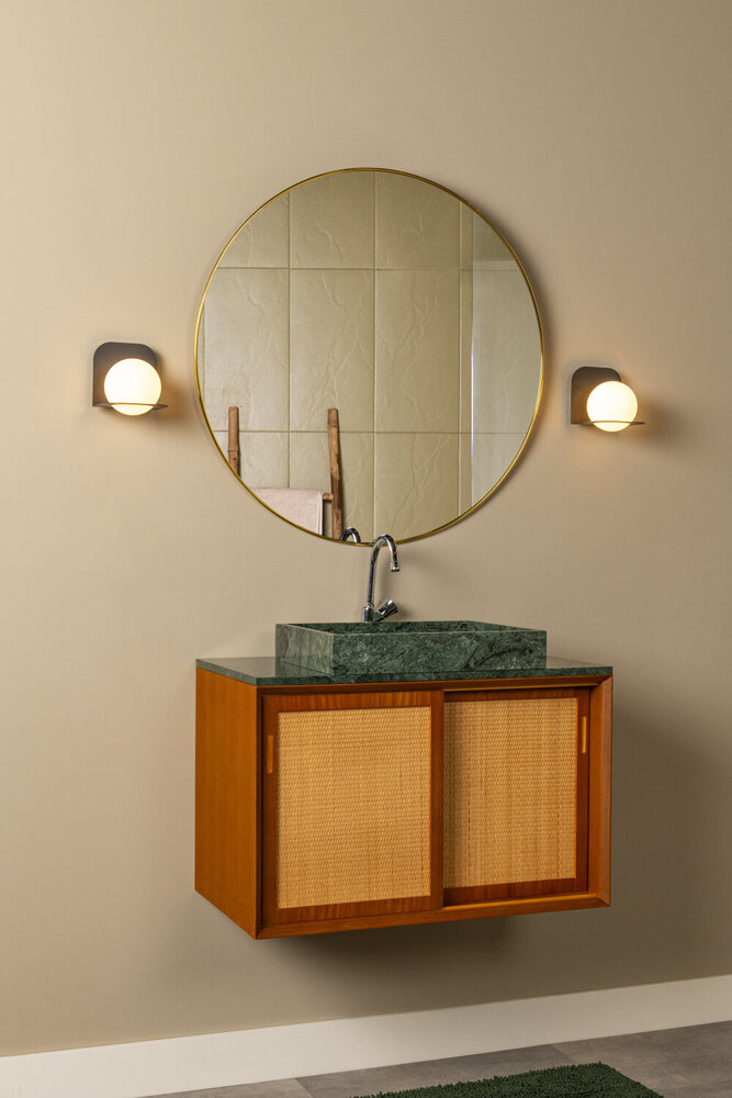 Lucide DAVY - Wandlamp Badkamer - 1xG9 - IP44 - Zwart Lucide DAVY - Wandlamp Badkamer - 1xG9 - IP44 - Zwart