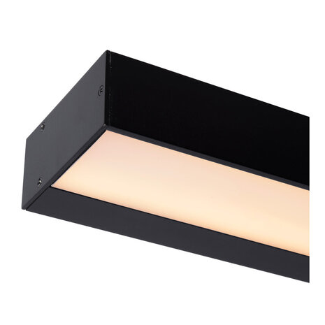 Lucide ALEXA - Wandlamp Badkamer - LED - 1x13W 2700K - IP44 - Zwart