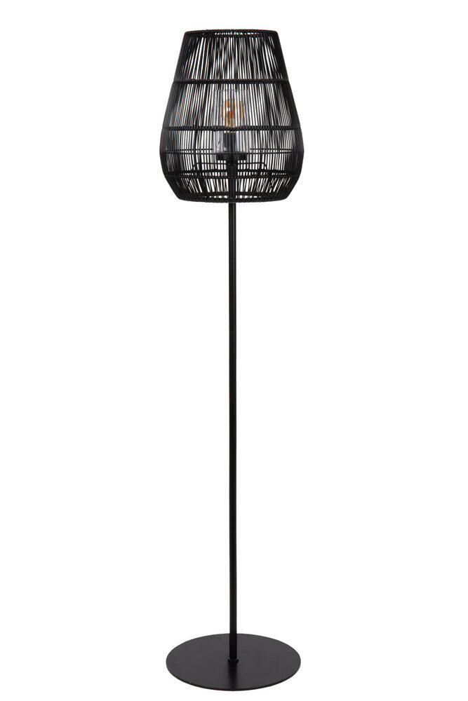 Lucide NERIDA - Vloerlamp Binnen/Buiten - Ø 35 cm - 1xE27 - IP44 - Zwart
