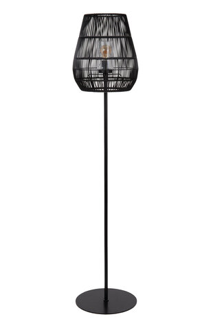 Lucide NERIDA - Vloerlamp Binnen/Buiten - Ø 35 cm - 1xE27 - IP44 - Zwart