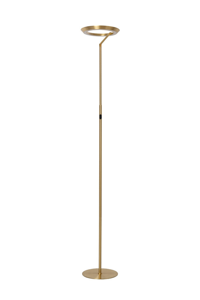 Lucide CELESTE - Vloerlamp - Ø 28 cm - LED Dimb. - 1x21W 2700K - Mat Goud / Messing