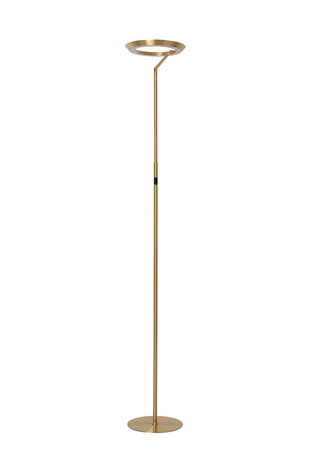 Lucide CELESTE - Vloerlamp - Ø 28 cm - LED Dimb. - 1x21W 2700K - Mat Goud / Messing