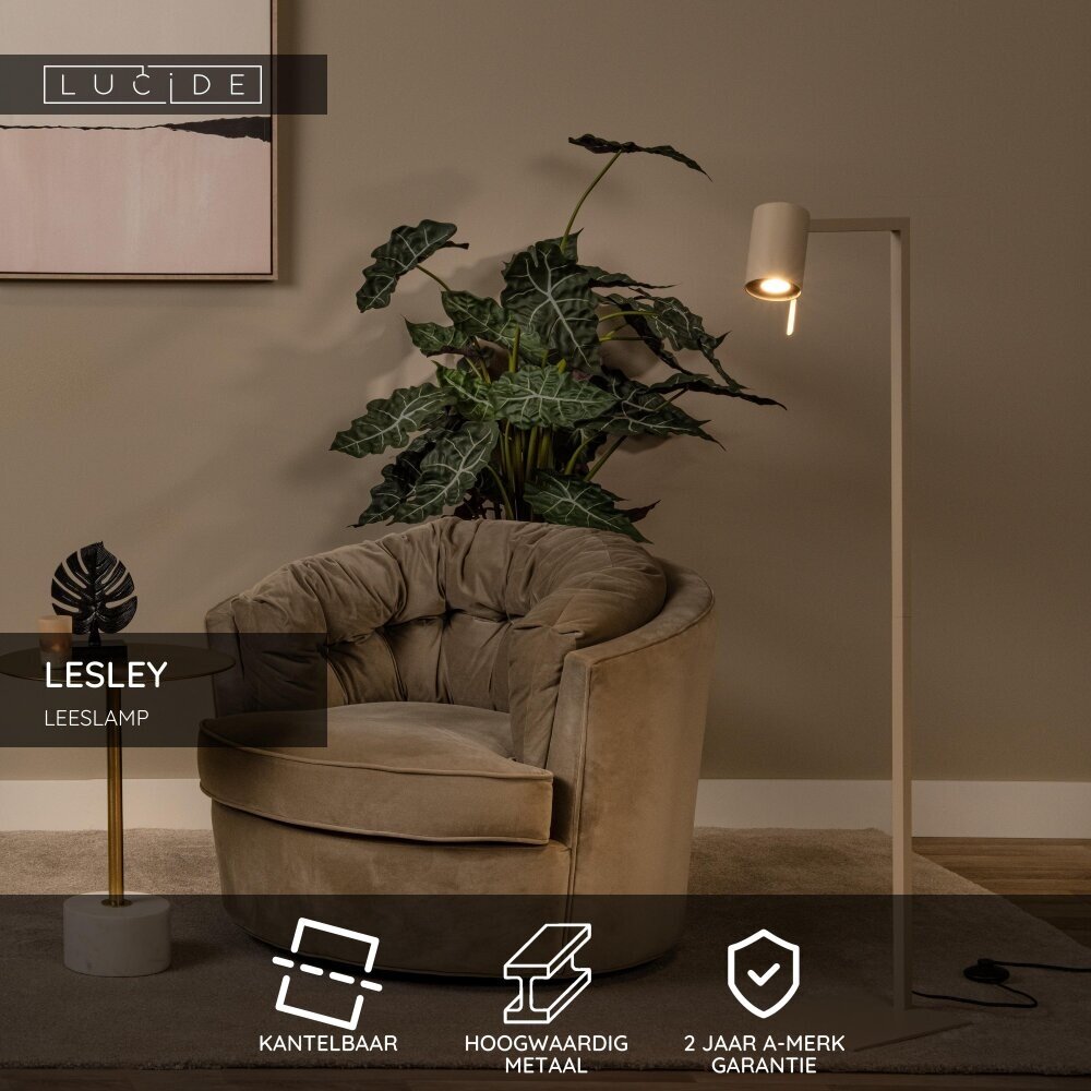 Lucide LESLEY - Leeslamp - 1xGU10 (MR16) - Taupe