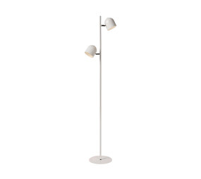 Lucide SKANSKA - Vloerlamp - LED 3 StepDim - 2x5W 3000K - Wit