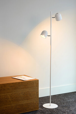 Lucide SKANSKA - Vloerlamp - LED 3 StepDim - 2x5W 3000K - Wit