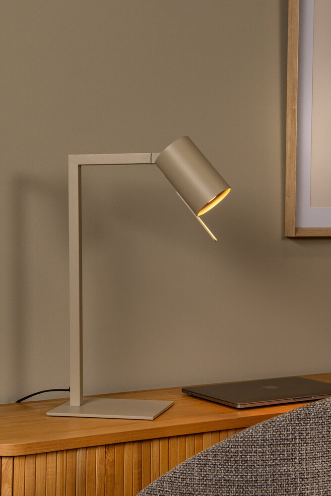 Lucide LESLEY - Bureaulamp - 1xGU10 (MR16) - Taupe Lucide LESLEY - Bureaulamp - 1xGU10 (MR16) - Taupe