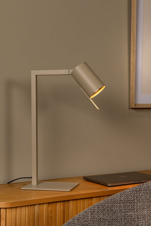 Lucide LESLEY - Bureaulamp - 1xGU10 (MR16) - Taupe Lucide LESLEY - Bureaulamp - 1xGU10 (MR16) - Taupe