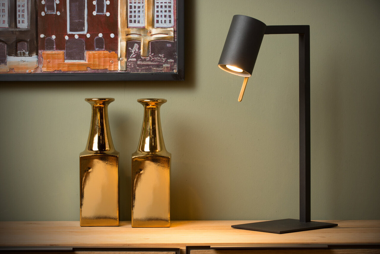Lucide LESLEY - Bureaulamp - 1xGU10 (MR16) - Zwart Lucide LESLEY - Bureaulamp - 1xGU10 (MR16) - Zwart