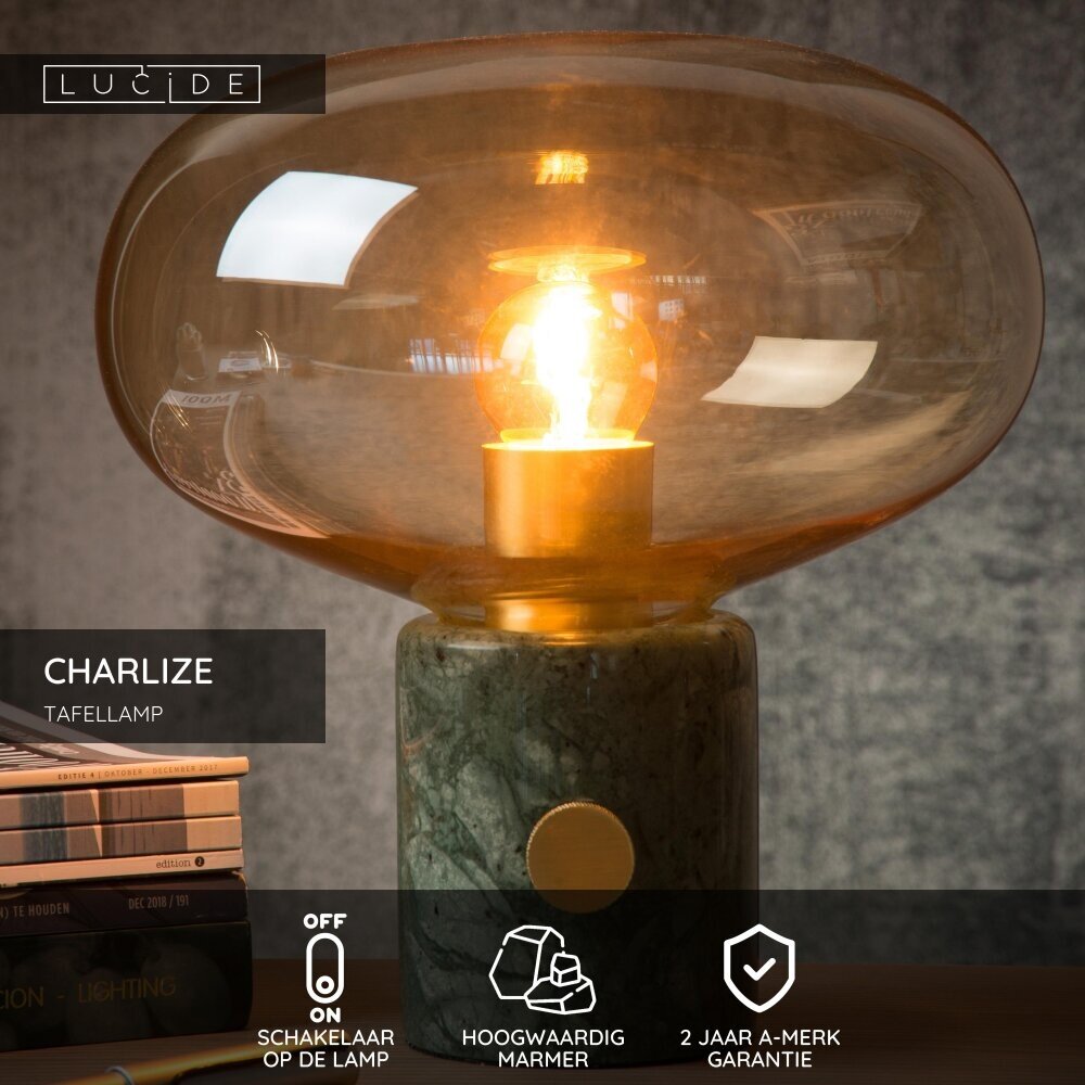 Lucide CHARLIZE - Tafellamp - Ø 23 cm - 1xE27 - Groen