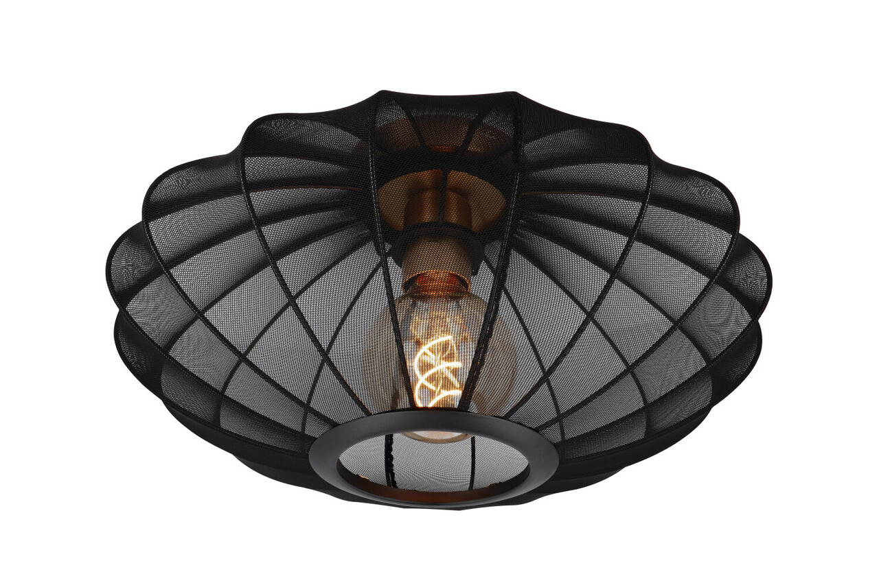 Lucide CORINA - Plafonnière - Ø 40 cm - 1xE27 - Zwart Lucide CORINA - Plafonnière - Ø 40 cm - 1xE27 - Zwart
