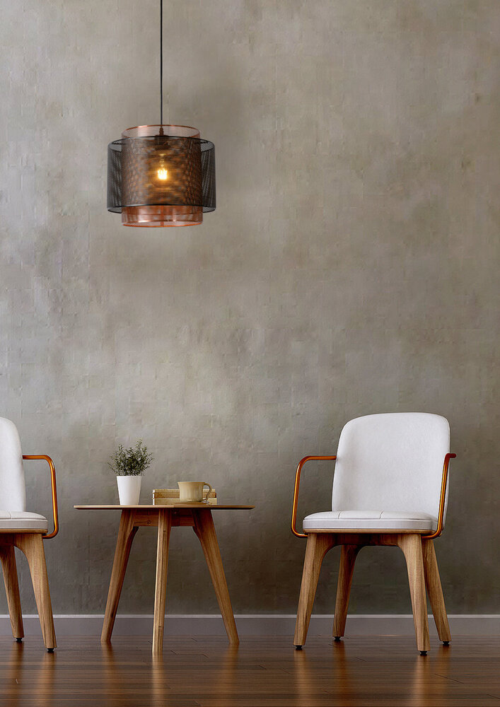 Lucide ORRIN - Hanglamp - Ø 34 cm - 1xE27 - Zwart