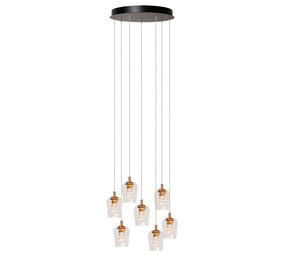 Lucide BERLIANE - Hanglamp - Ø 39 cm - LED Dimb. - 7x4W 2700K - Met vervangbare LED-module - Transparant - Essential