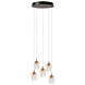 Lucide BERLIANE - Hanglamp - Ø 34 cm - LED Dimb. - 5x4W 2700K - Met vervangbare LED-module - Transparant - Essential