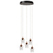 Lucide BERLIANE - Hanglamp - Ø 34 cm - LED Dimb. - 5x4W 2700K - Met vervangbare LED-module - Transparant - Essential