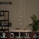 Lucide BERLIANE - Hanglamp - Ø 34 cm - LED Dimb. - 5x4W 2700K - Met vervangbare LED-module - Transparant - Essential