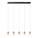 Lucide BERLIANE - Hanglamp - LED Dimb. - 5x4W 2700K - Met vervangbare LED-module - Transparant - Essential