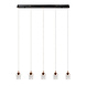 Lucide BERLIANE - Hanglamp - LED Dimb. - 5x4W 2700K - Met vervangbare LED-module - Transparant - Essential