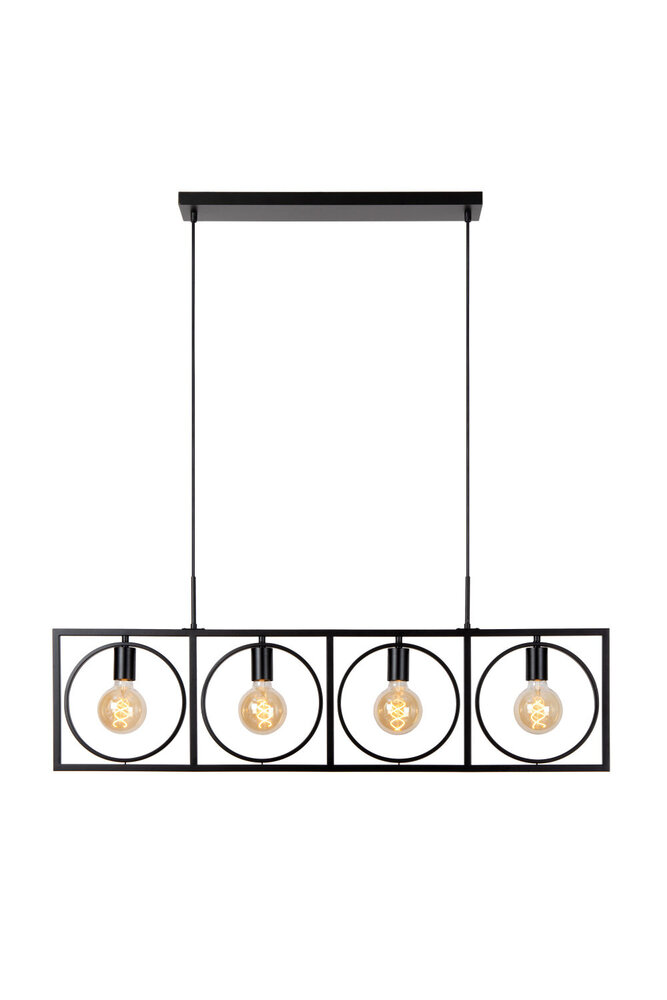 Lucide SUUS - Hanglamp - 4xE27 - Zwart