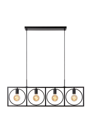 Lucide SUUS - Hanglamp - 4xE27 - Zwart