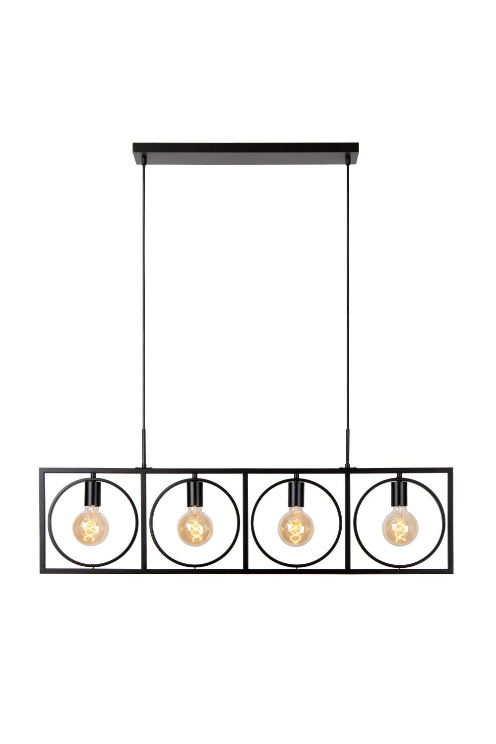 Lucide SUUS - Hanglamp - 4xE27 - Zwart