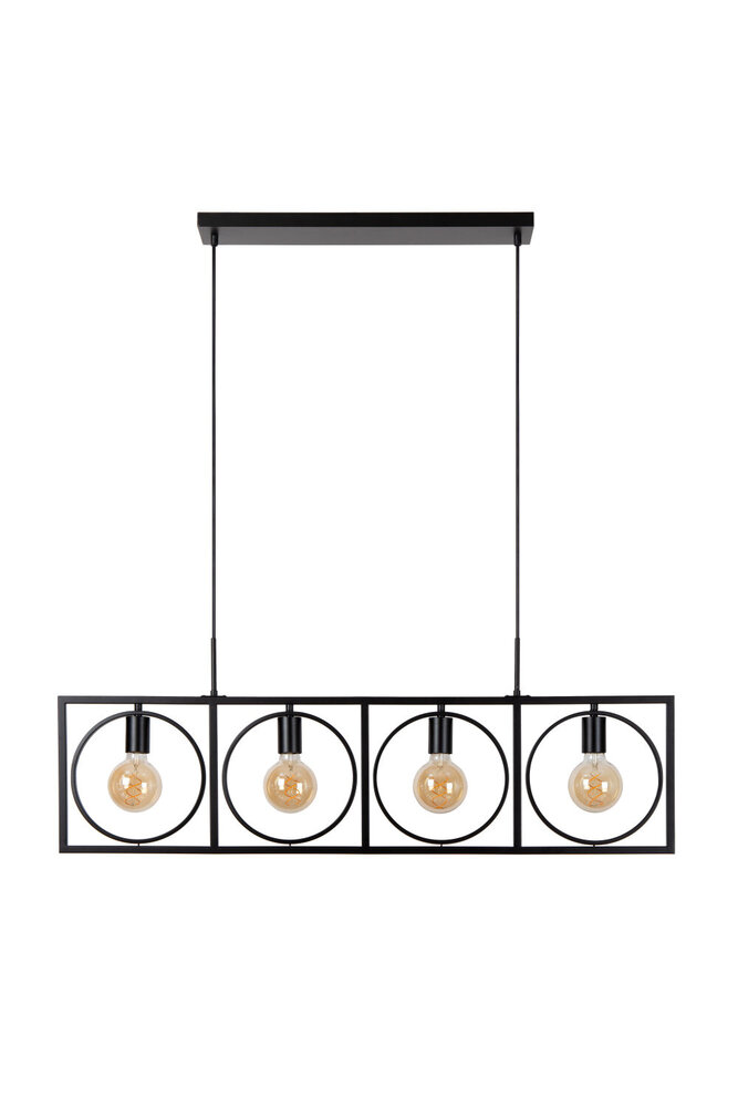 Lucide SUUS - Hanglamp - 4xE27 - Zwart