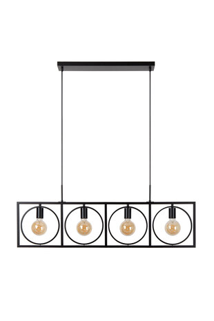Lucide SUUS - Hanglamp - 4xE27 - Zwart