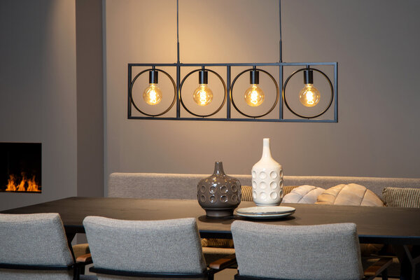 Lucide SUUS - Hanglamp - 4xE27 - Zwart