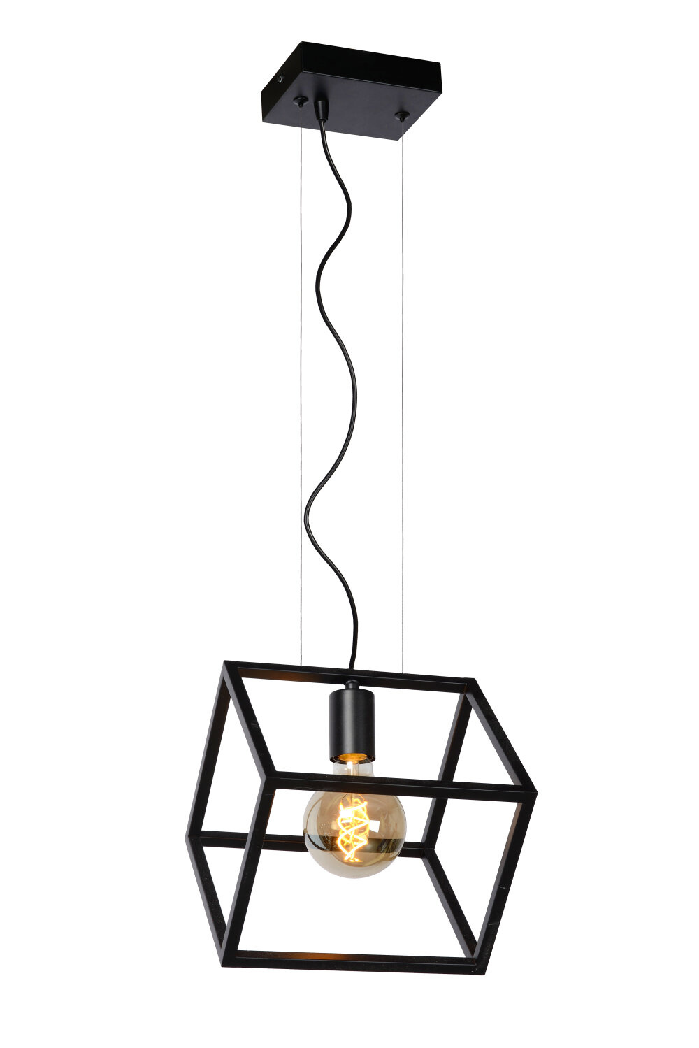 Lucide FABIAN Hanglamp - 1xE27 - Zwart