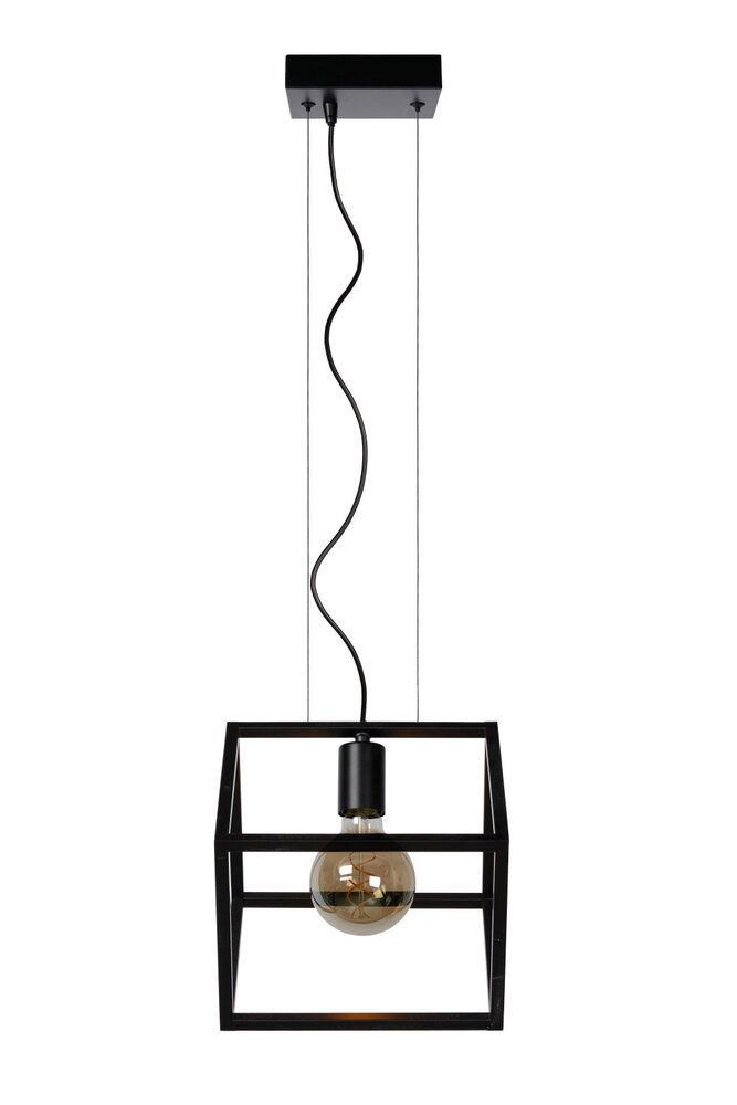 Lucide FABIAN - Hanglamp - 1xE27 - Zwart Lucide FABIAN - Hanglamp - 1xE27 - Zwart