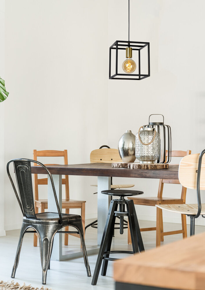 Lucide RUBEN - Hanglamp - 1xE27 - Zwart