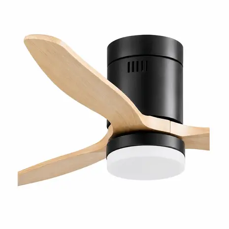CristalRecord Plafondventilator Nine Ø 132 cm hout zwart CristalRecord Plafondventilator Nine Ø 132 cm hout zwart