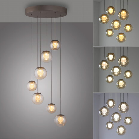 Neuhaus PURE Hanglamp Popup 7 lichts Ø 40 cm comfortlift champagne Neuhaus PURE Hanglamp Popup 7 lichts Ø 40 cm comfortlift champagne
