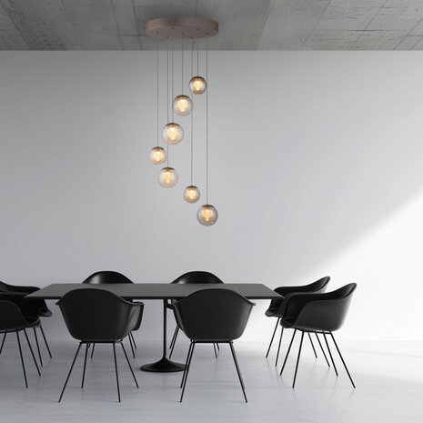 Neuhaus PURE Hanglamp Popup 7 lichts Ø 40 cm comfortlift champagne Neuhaus PURE Hanglamp Popup 7 lichts Ø 40 cm comfortlift champagne
