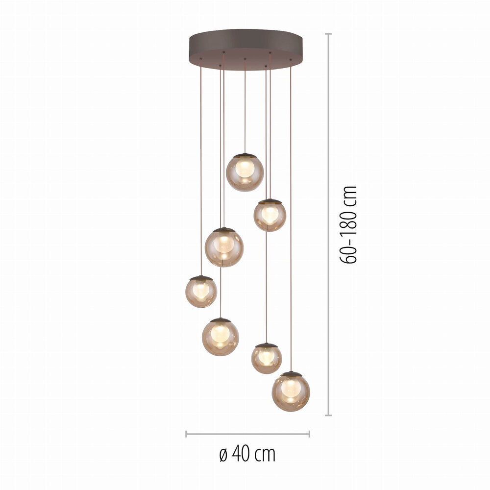 Neuhaus PURE Hanglamp Popup 7 lichts Ø 40 cm comfortlift champagne Neuhaus PURE Hanglamp Popup 7 lichts Ø 40 cm comfortlift champagne