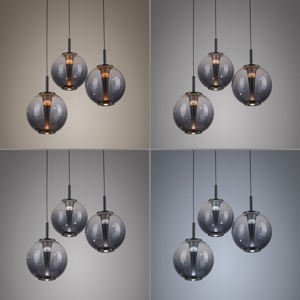 Neuhaus PURE Hanglamp E-Infinity 3 lichts  Ø 50 cm antraciet