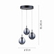 Neuhaus PURE Hanglamp E-Infinity 3 lichts  Ø 50 cm antraciet
