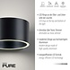 Neuhaus PURE Wandlamp Clipse Ø 15 cm antraciet Neuhaus PURE Wandlamp Clipse Ø 15 cm antraciet