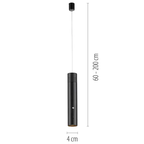 Just Light Hanglamp Attach oplaadbaar zwart
