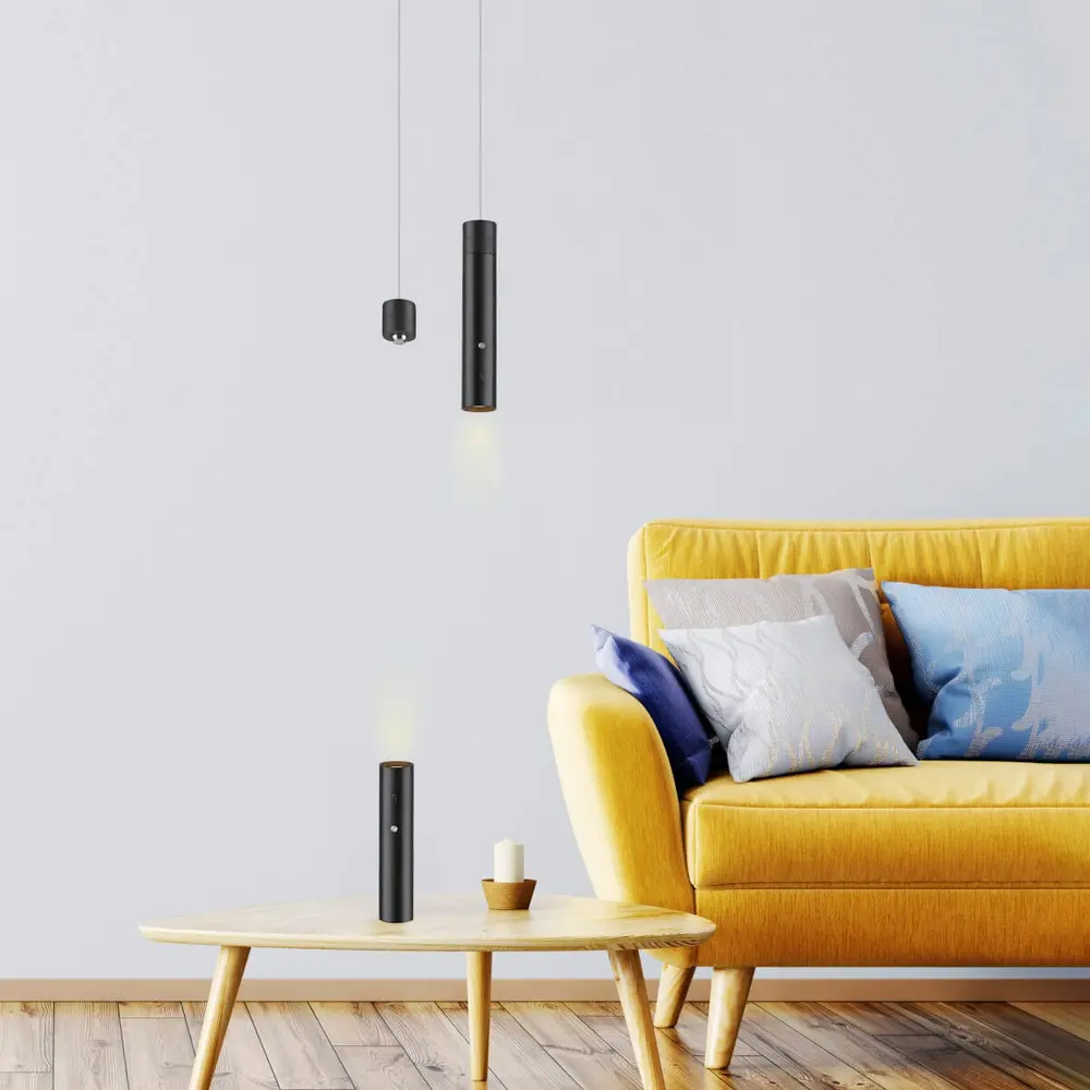 Just Light Hanglamp Attach oplaadbaar zwart