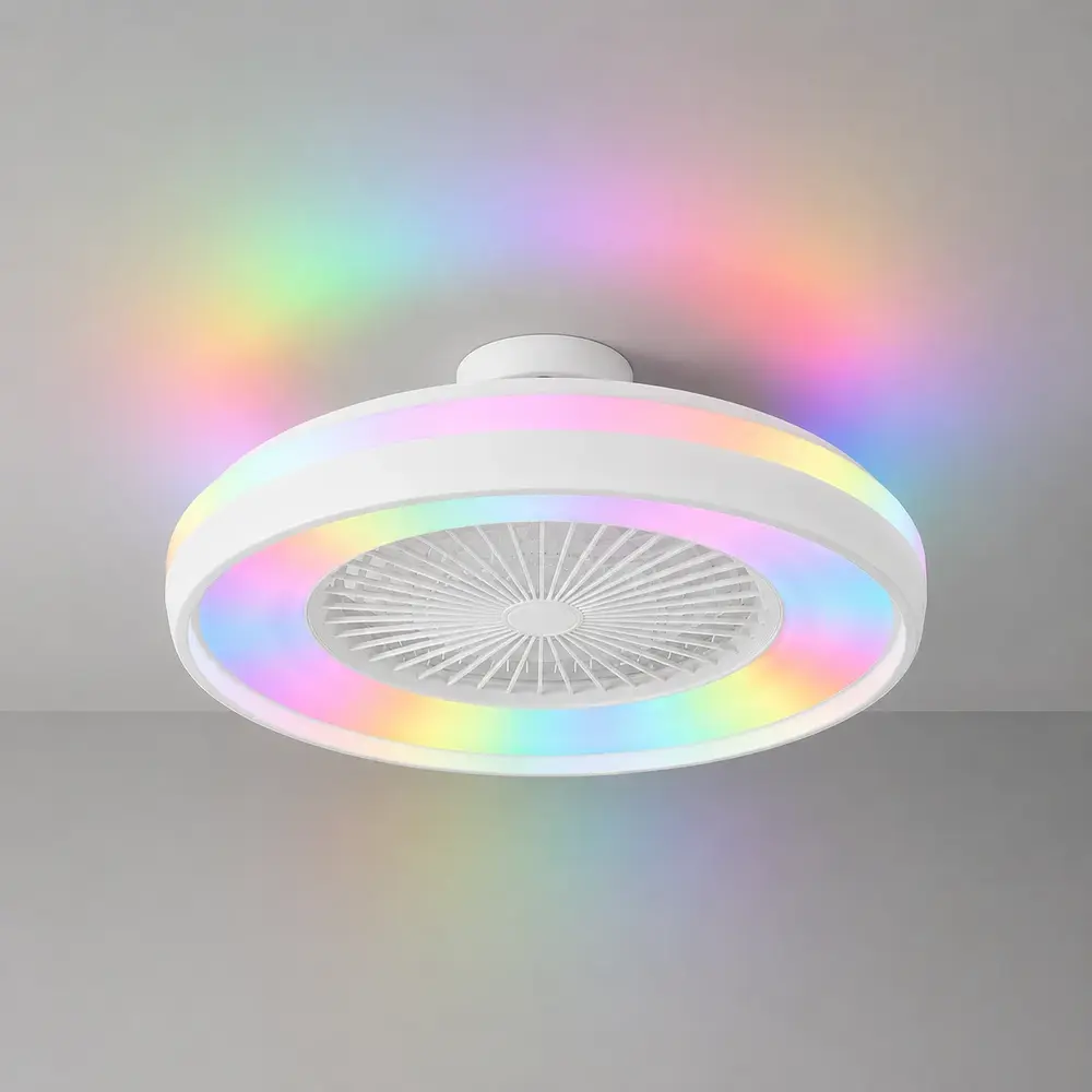 Freelight Plafondventilator Ventola Tuya Ø 60 cm RGB wit Freelight Plafondventilator Ventola Tuya Ø 60 cm RGB wit
