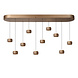 CORYFEE - Hanglamp - LED Dimb. - CCT - 10x6W 2200K/3000K - Champagne kleur - Vibes