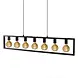 Freelight Hanglamp Distesa 7 lichts L 168 cm zwart