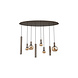 Searchlight Hanglamp Lyon 8 lichts L 140 cm brons goud Searchlight Hanglamp Lyon 8 lichts L 140 cm brons goud
