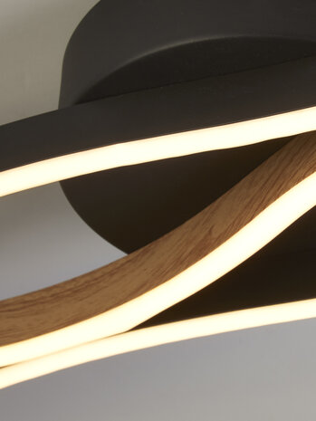 Searchlight Plafondlamp Bloom L 108 cm zwart